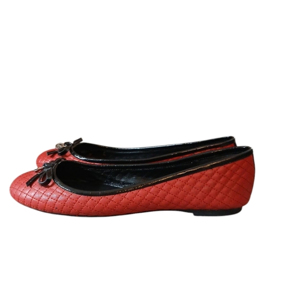 Michael Kors Red Quilted Ballet Flats Women's size 6 - Picture 4 of 13